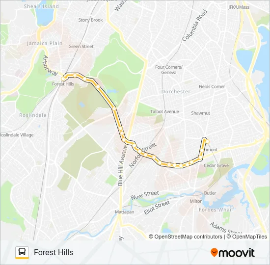 21 Bus Line Map