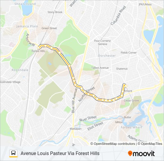 21 Bus Line Map