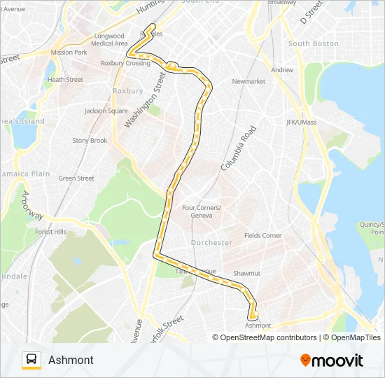 45 Bus Line Map