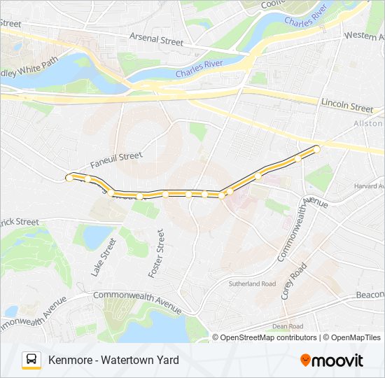 57 bus Line Map