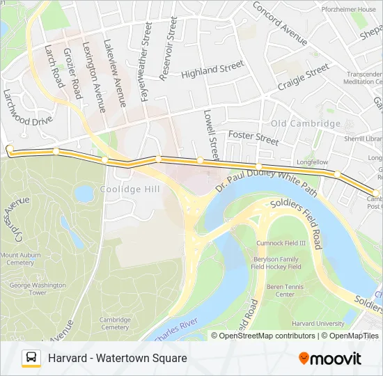 71 Bus Line Map