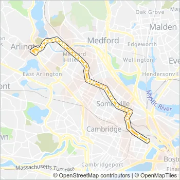80 Bus Line Map