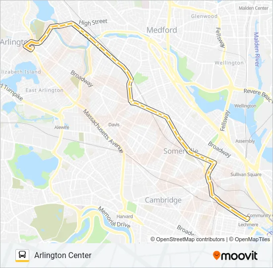 80 Bus Line Map