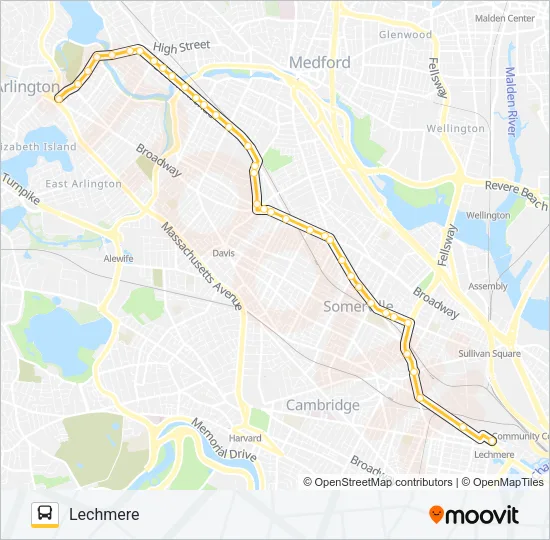 80 Bus Line Map