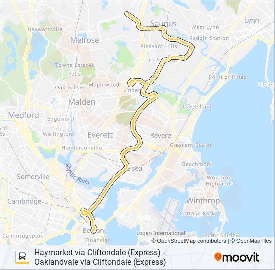 428 bus Line Map