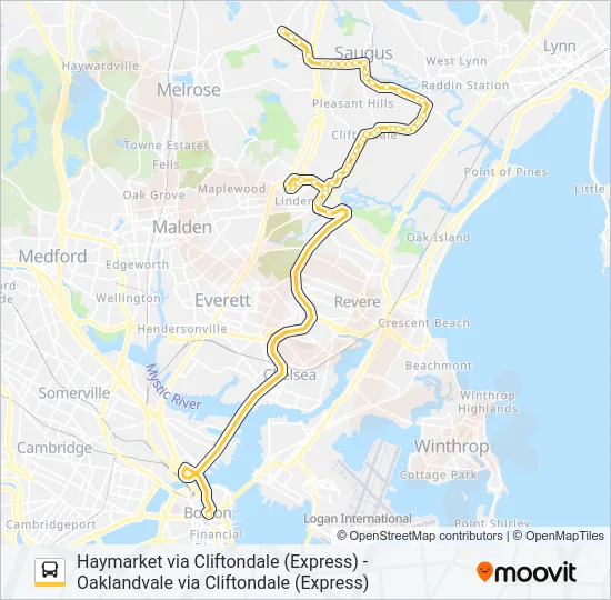 428 Bus Line Map