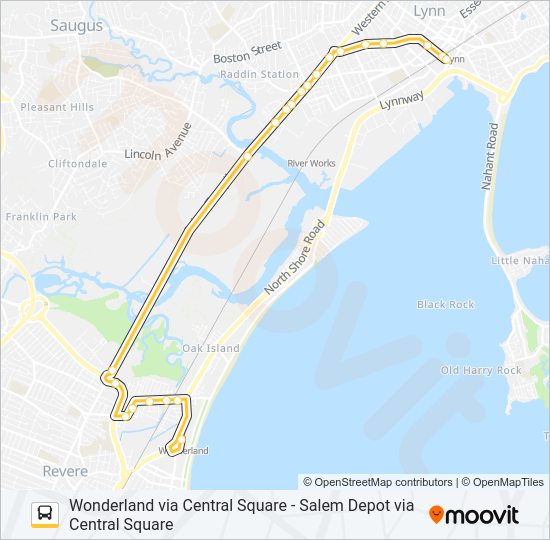 455 Bus Line Map