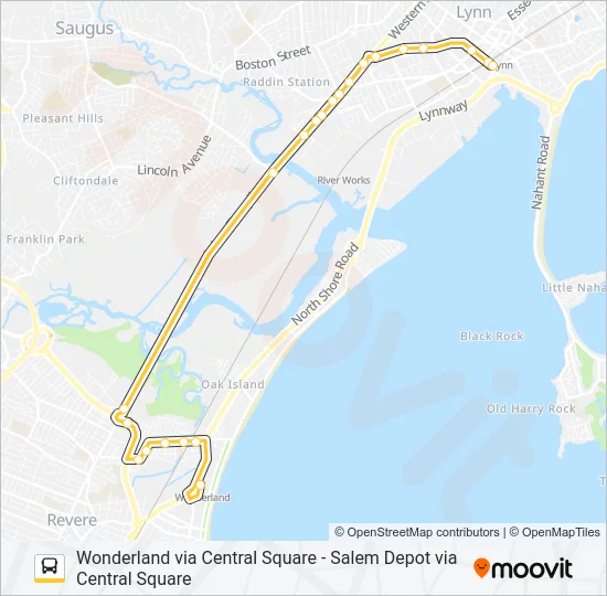 455 Bus Line Map