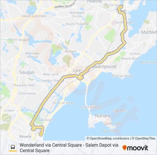 455 Bus Line Map