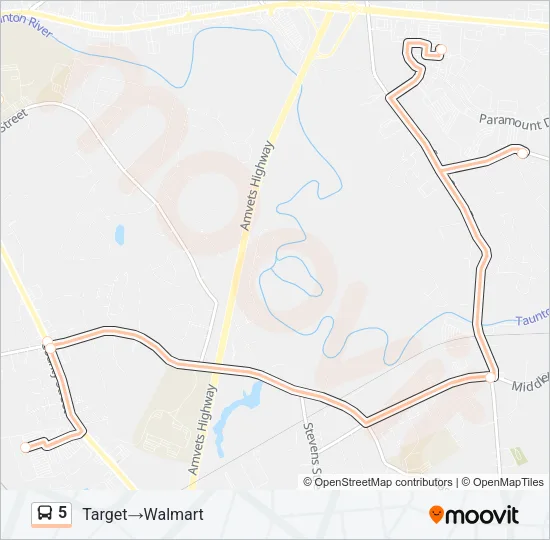 5 Bus Line Map