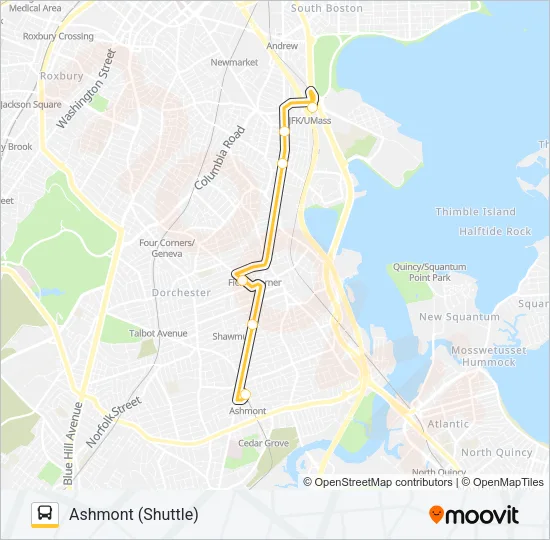 RED LINE SHUTTLE Bus Line Map