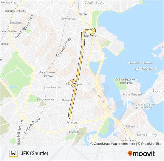RED LINE SHUTTLE Bus Line Map