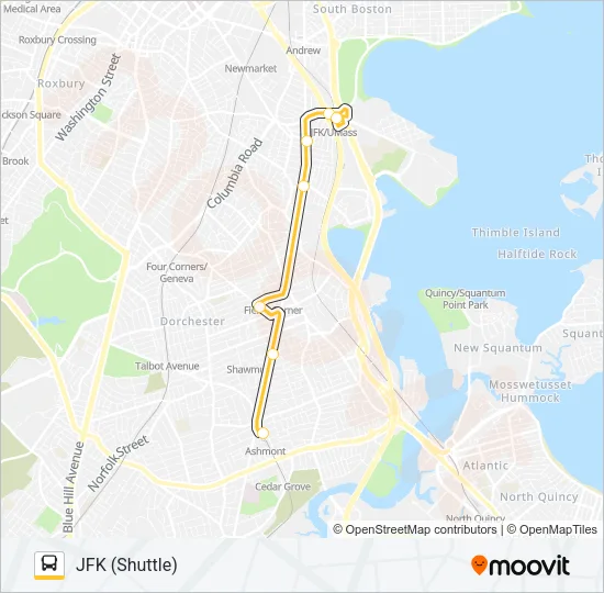 RED LINE SHUTTLE Bus Line Map