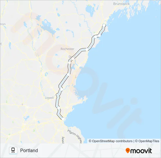 DOWNEASTER Train Line Map