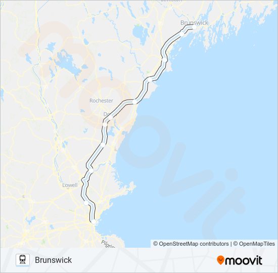 Mapa de DOWNEASTER de tren