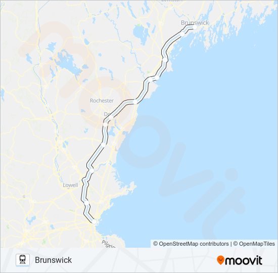 Mapa de DOWNEASTER de tren