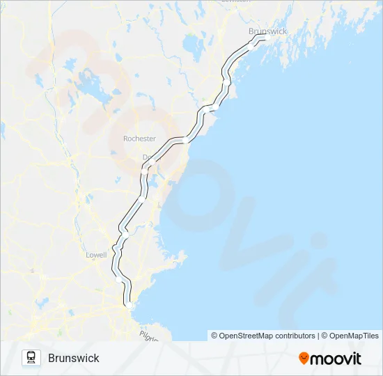 DOWNEASTER Train Line Map
