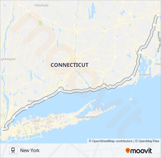 Mapa de NORTHEAST REGIONAL de tren