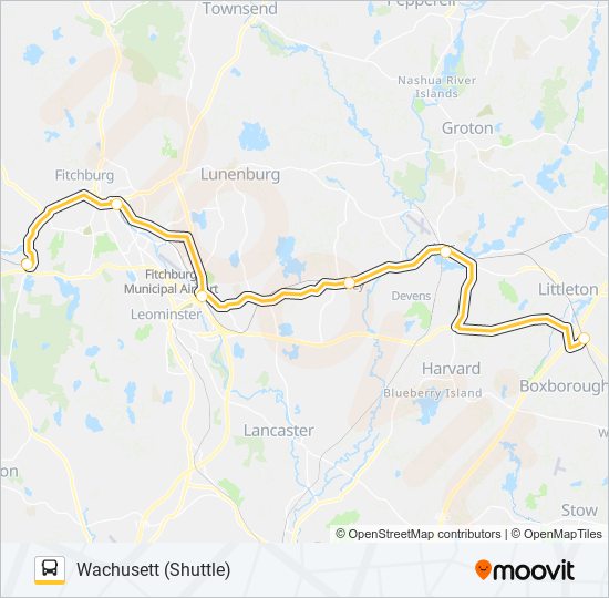 FITCHBURG LINE SHUTTLE bus Line Map