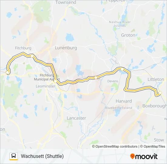 FITCHBURG LINE SHUTTLE Bus Line Map
