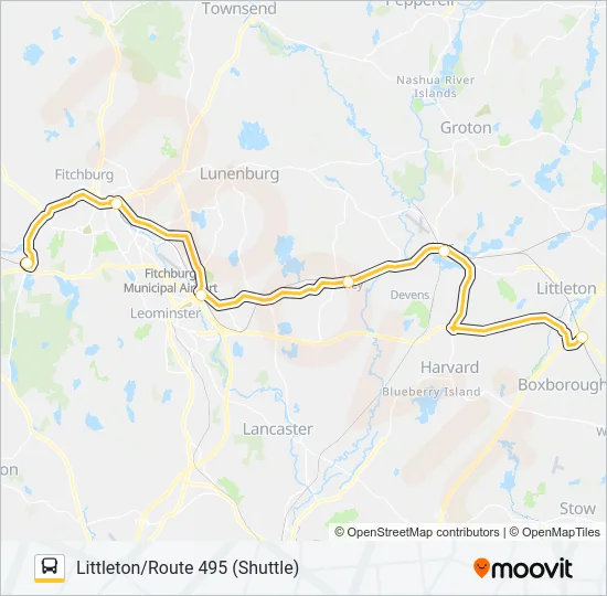 FITCHBURG LINE SHUTTLE Bus Line Map