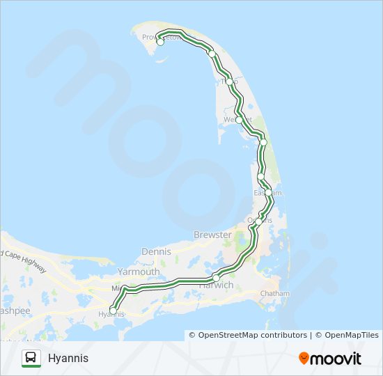 Peter Pan Bus Routes Map Peter Pan Route: Schedules, Stops & Maps - Hyannis (Updated)