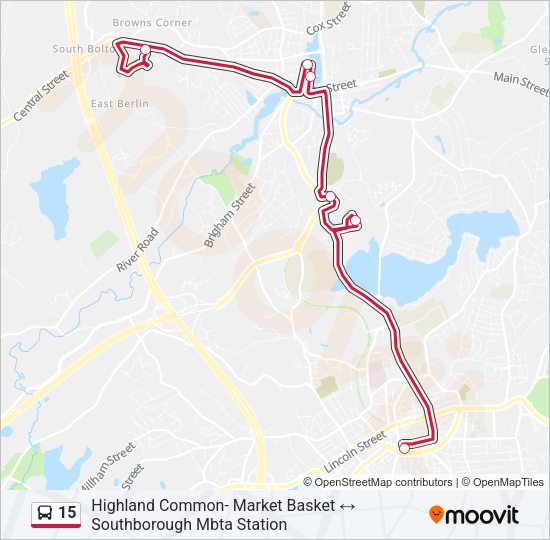 15 Bus Line Map