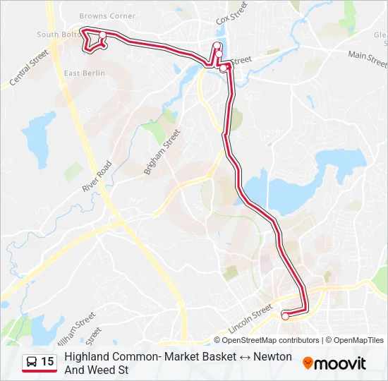15 Bus Line Map