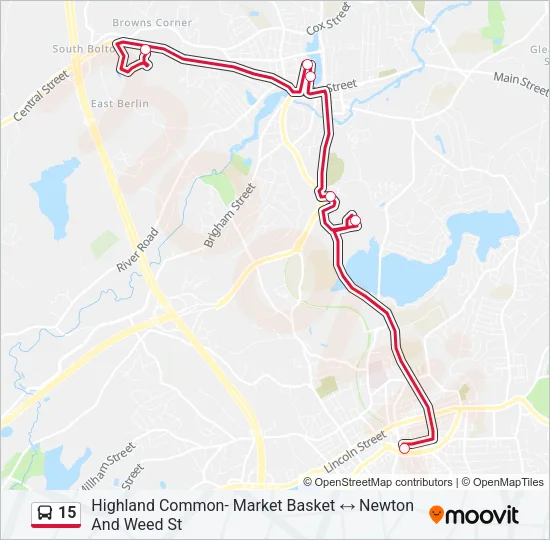 15 Bus Line Map