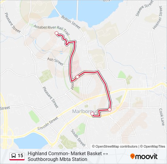 15 Bus Line Map