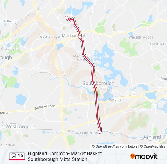 15 Bus Line Map