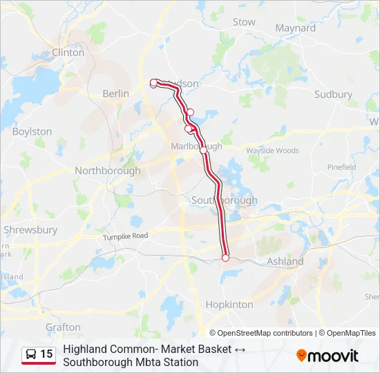 15 Bus Line Map