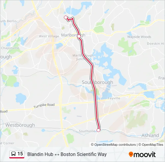 15 Bus Line Map