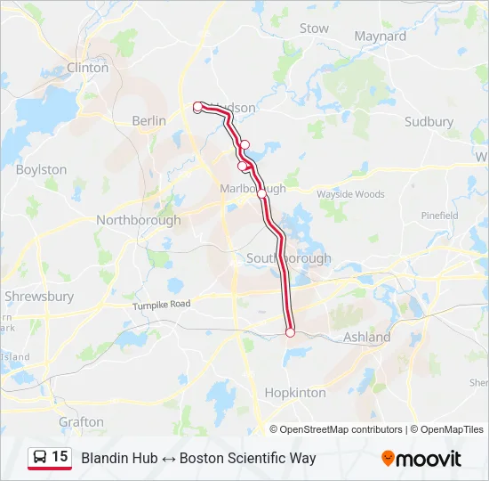 15 Bus Line Map