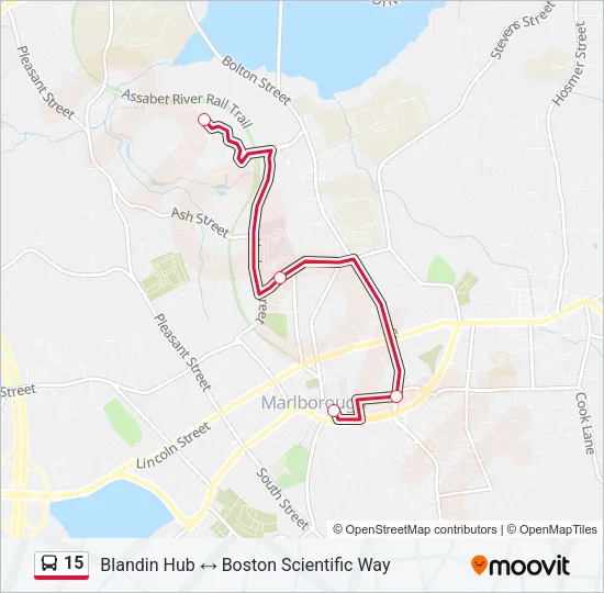 15 Bus Line Map