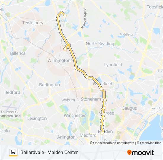 HAVERHILL LINE SHUTTLE bus Line Map