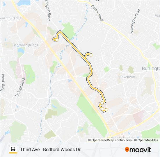 351 bus Line Map