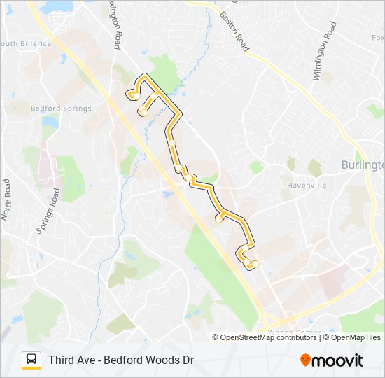 351 bus Line Map