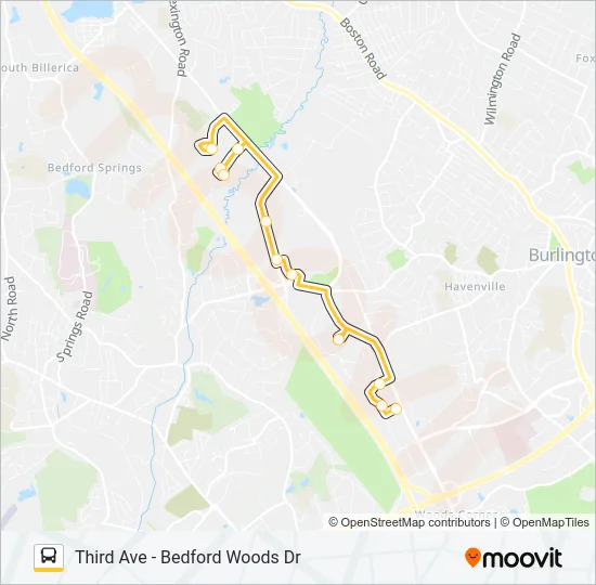351 Bus Line Map