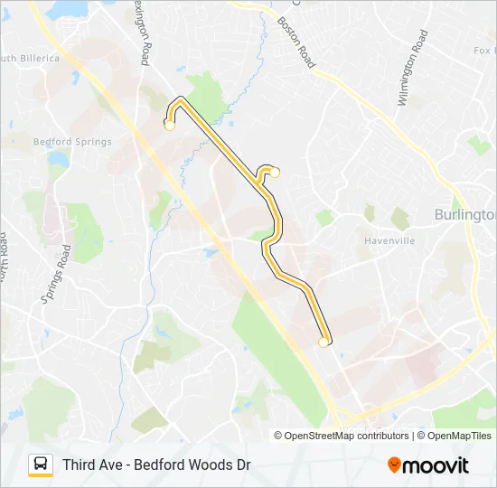 351 Bus Line Map