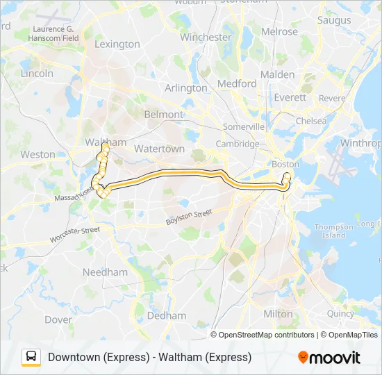 505 Bus Line Map