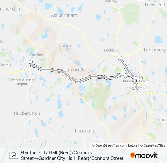 INTERCITY/MWCC Bus Line Map