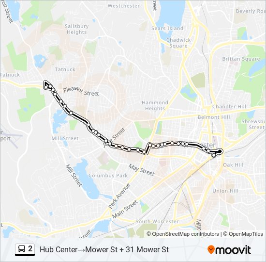 2 Bus Line Map