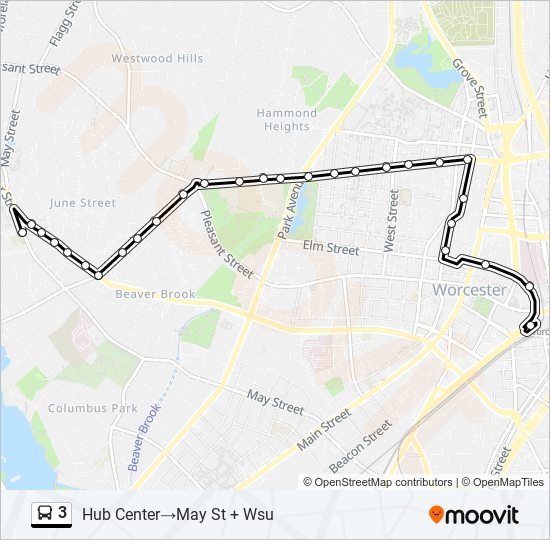 3 Bus Line Map