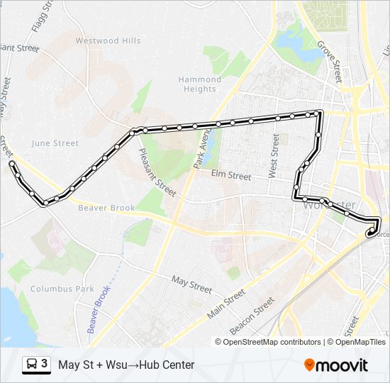 Mapa de 3 de autobús