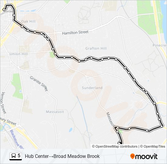 Mapa de 5 de autobús