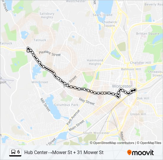 6 bus Line Map