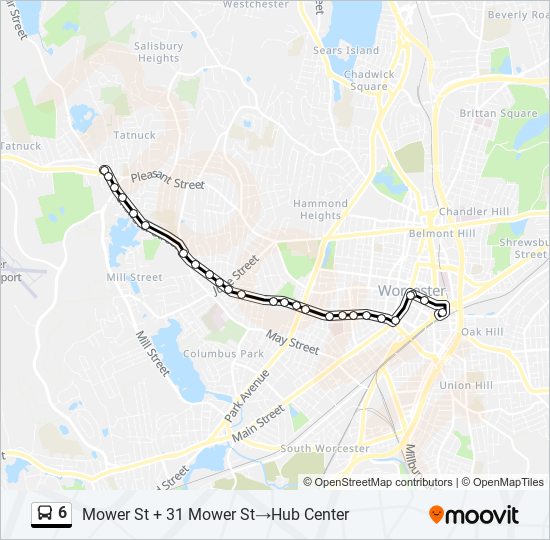 6 bus Line Map