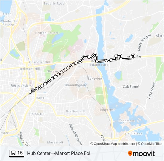 15 Bus Line Map