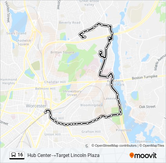 16 Bus Line Map